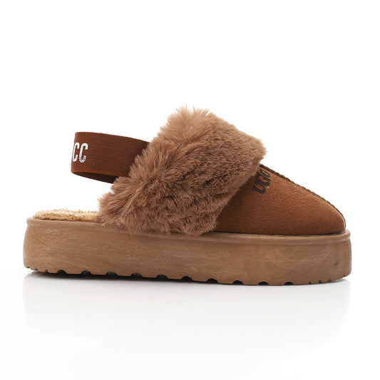 Faux-Fur Platform Slingback Clog - Havan