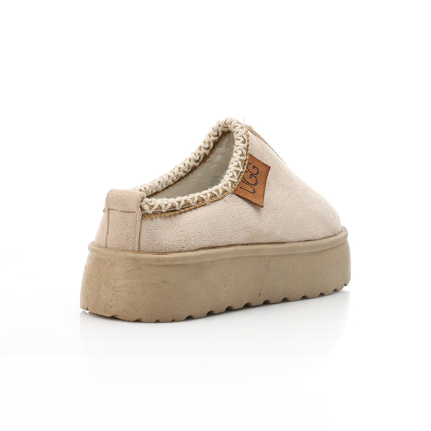 Platform Cozy Loafer Slipper - beige