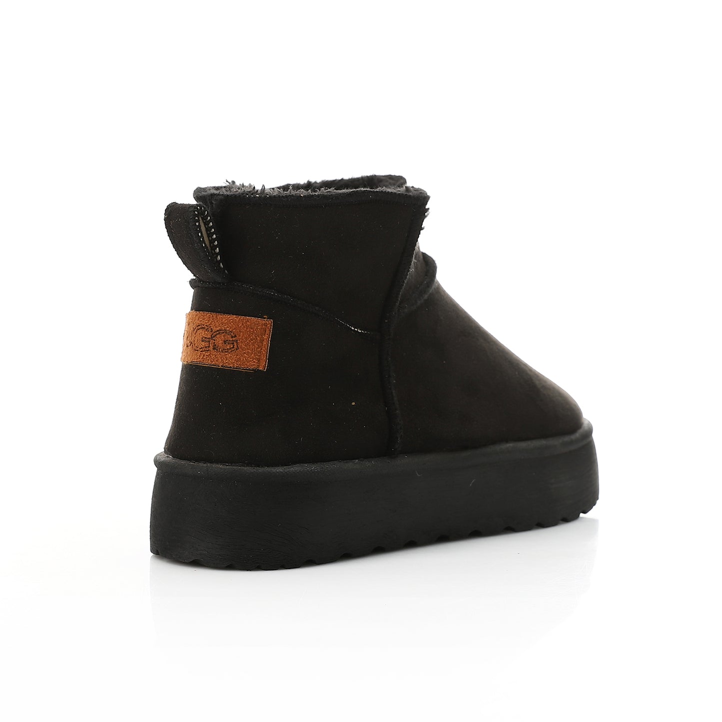 Suede Mini Ankle Boot -black