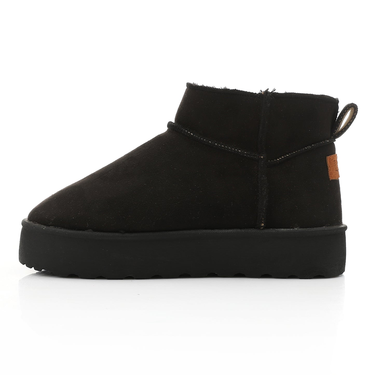 Suede Mini Ankle Boot -black