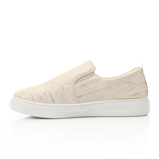 Reptile Texture Comfort Slip-On-Beige