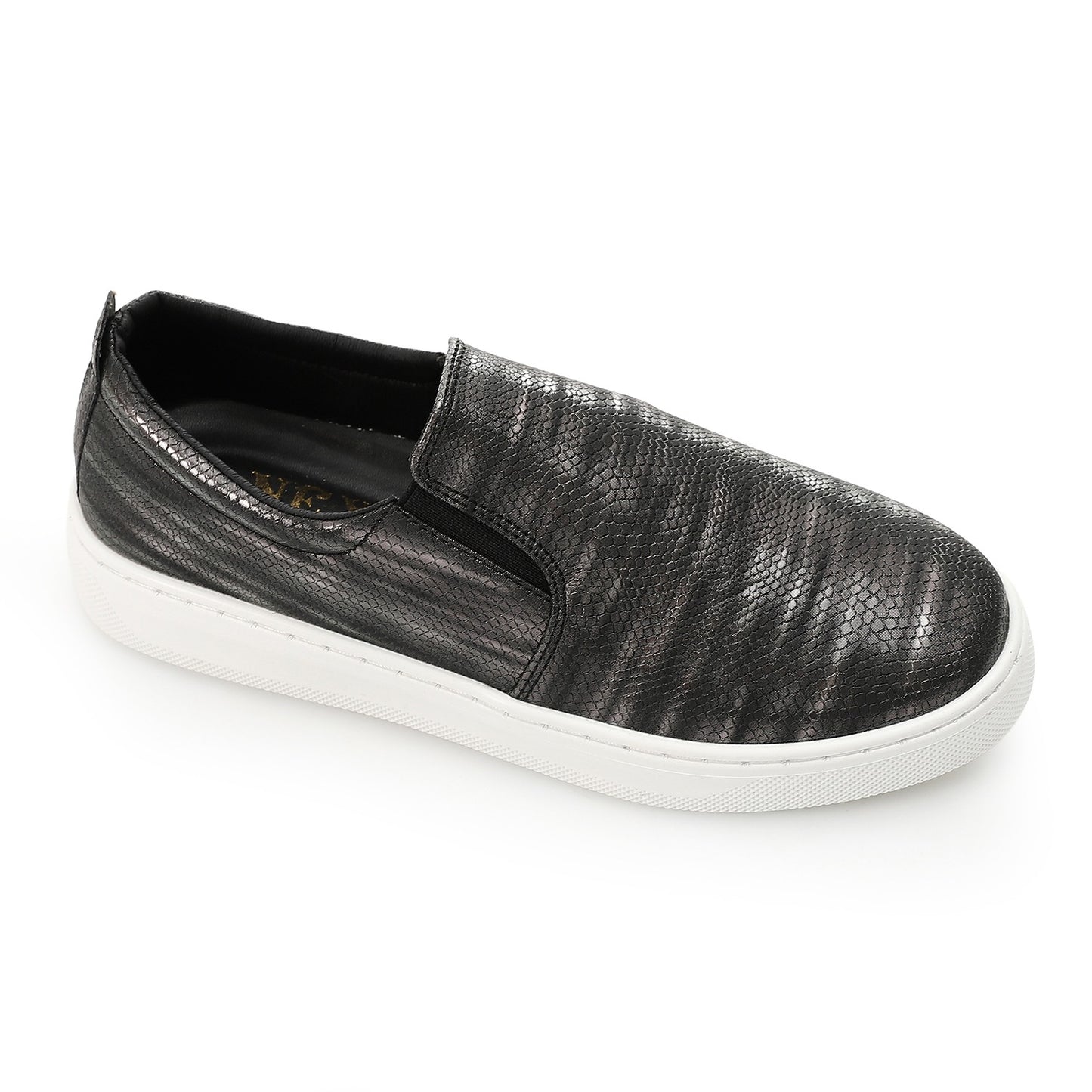 Metallic Python Stripe Sneaker-black