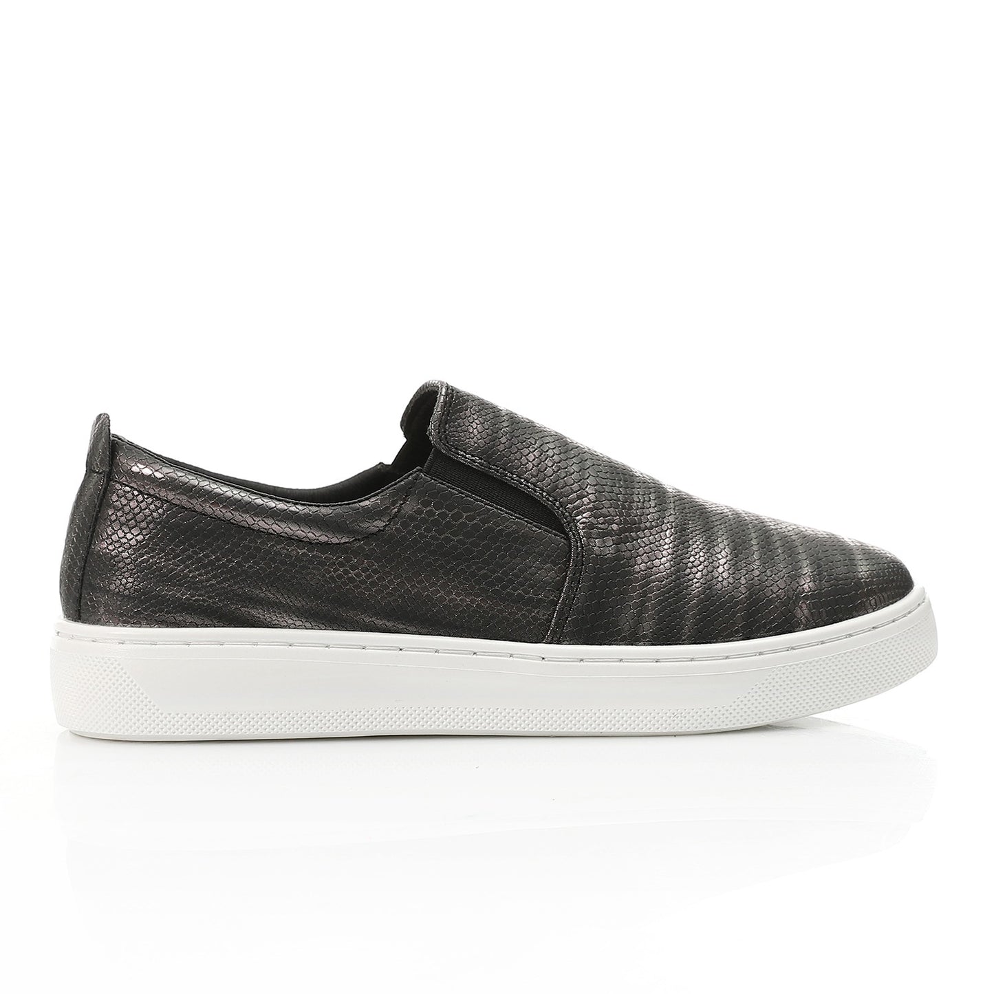 Metallic Python Stripe Sneaker-black