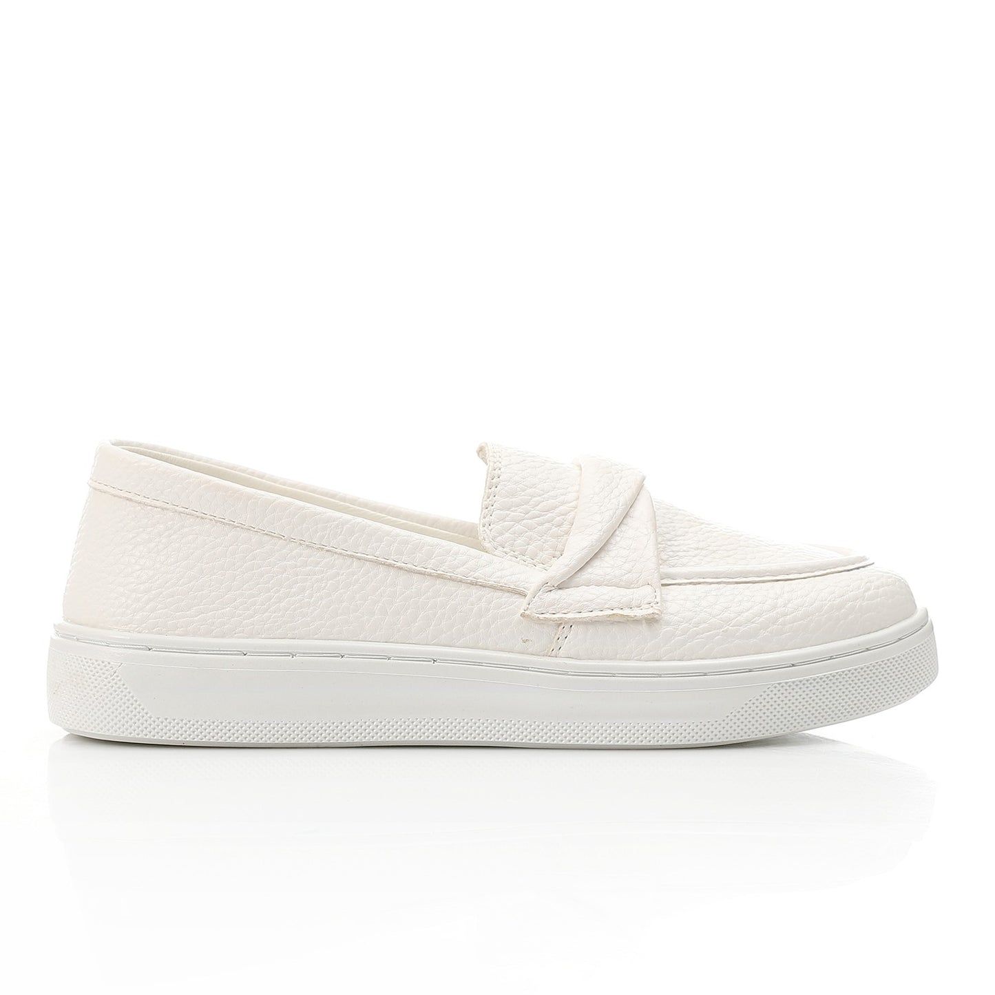 Pebbled Loafer-Sneaker-white
