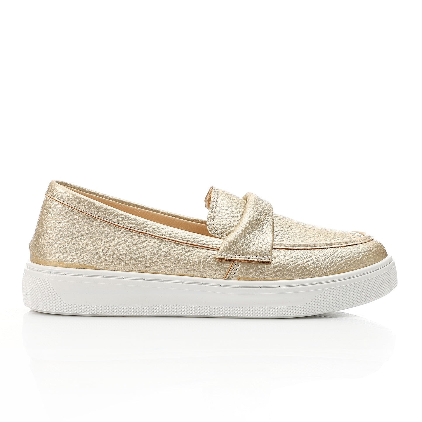 Pebbled Loafer-Sneaker-gold
