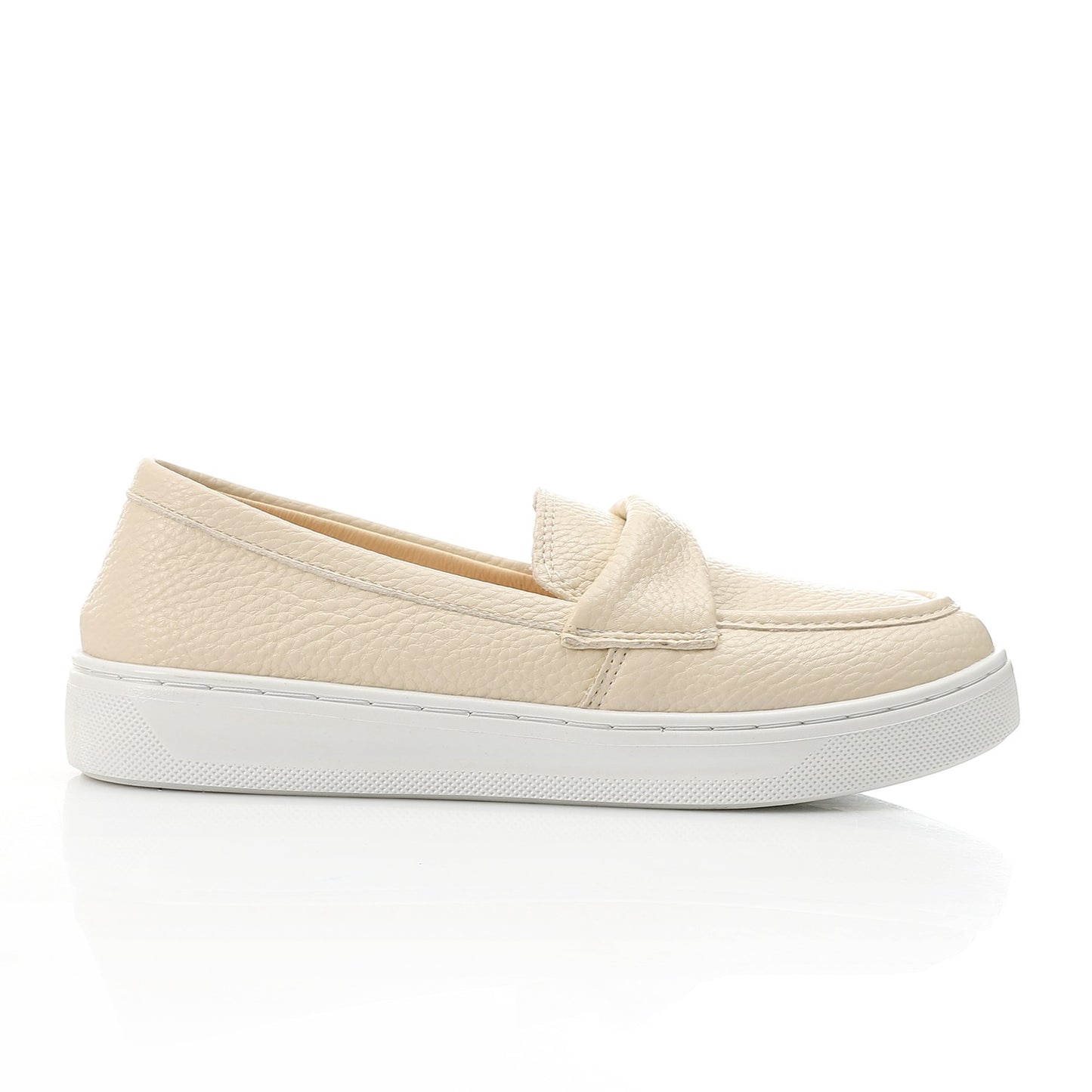 Pebbled Loafer-Sneaker-beige