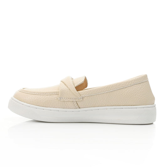Pebbled Loafer-Sneaker-beige