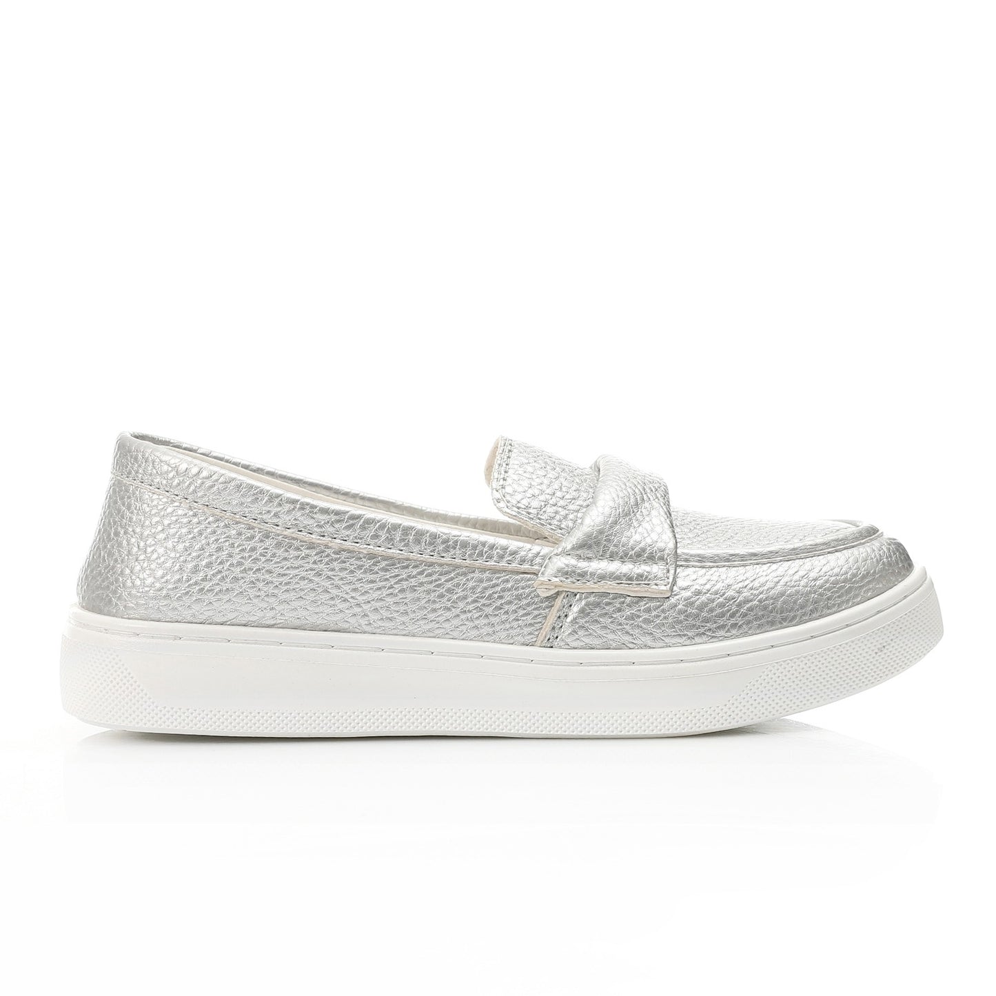 Pebbled Loafer-Sneaker-silver