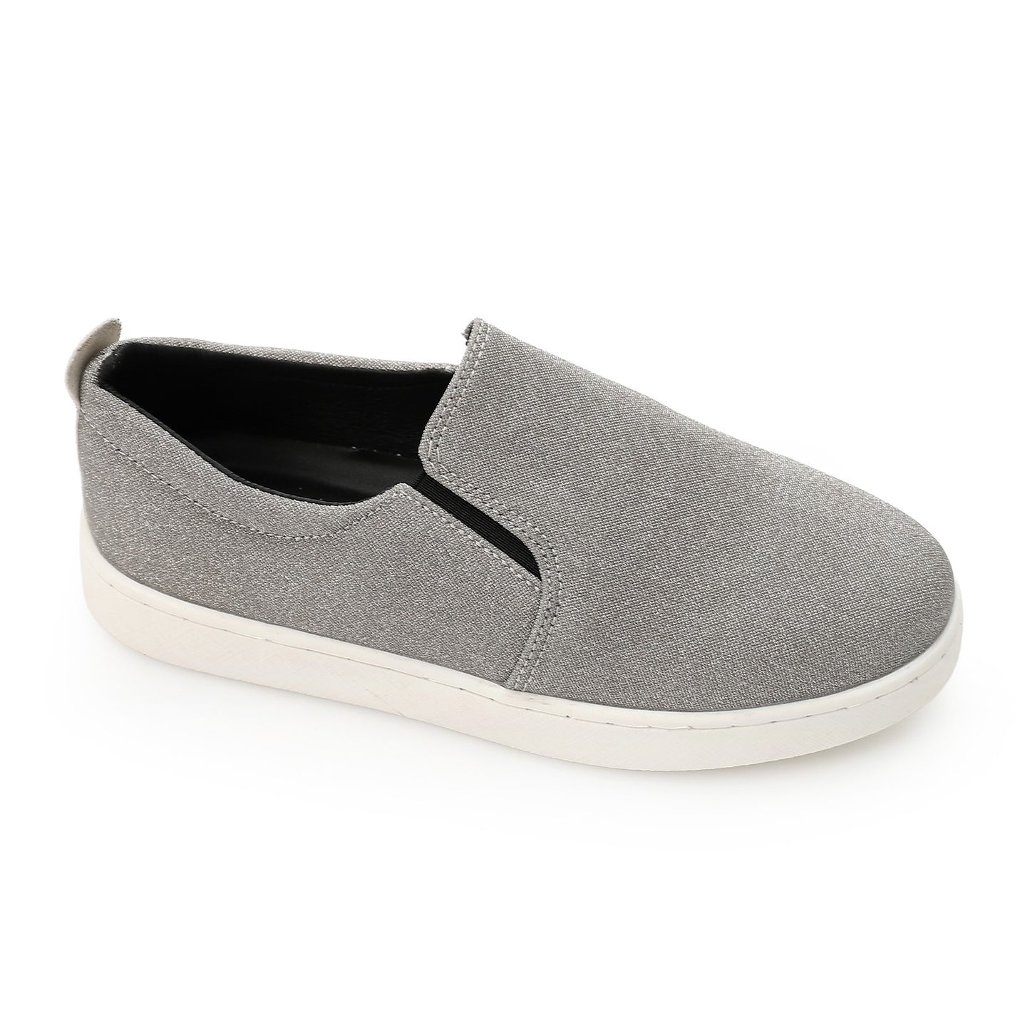 Glitter Canvas Slip-On Sneaker-grey