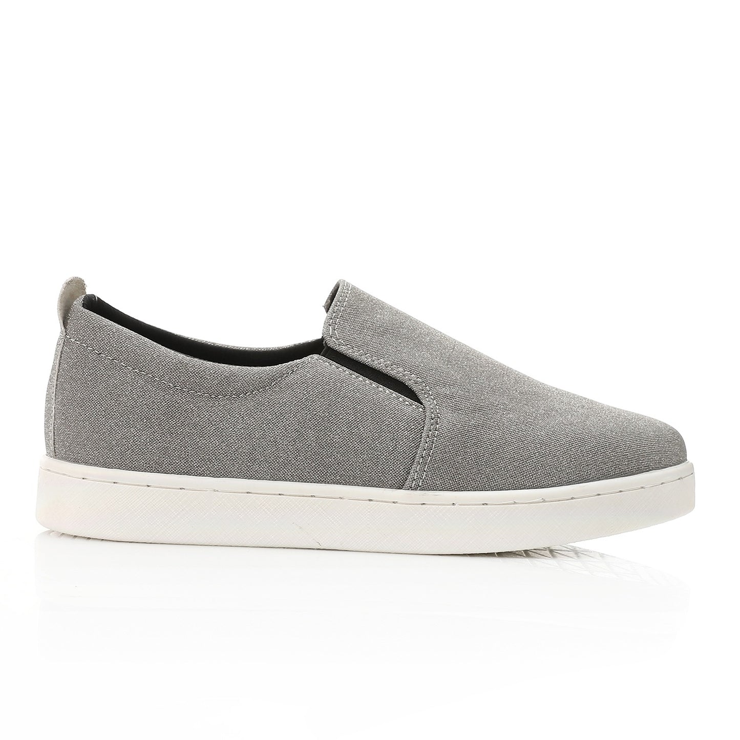 Glitter Canvas Slip-On Sneaker-grey