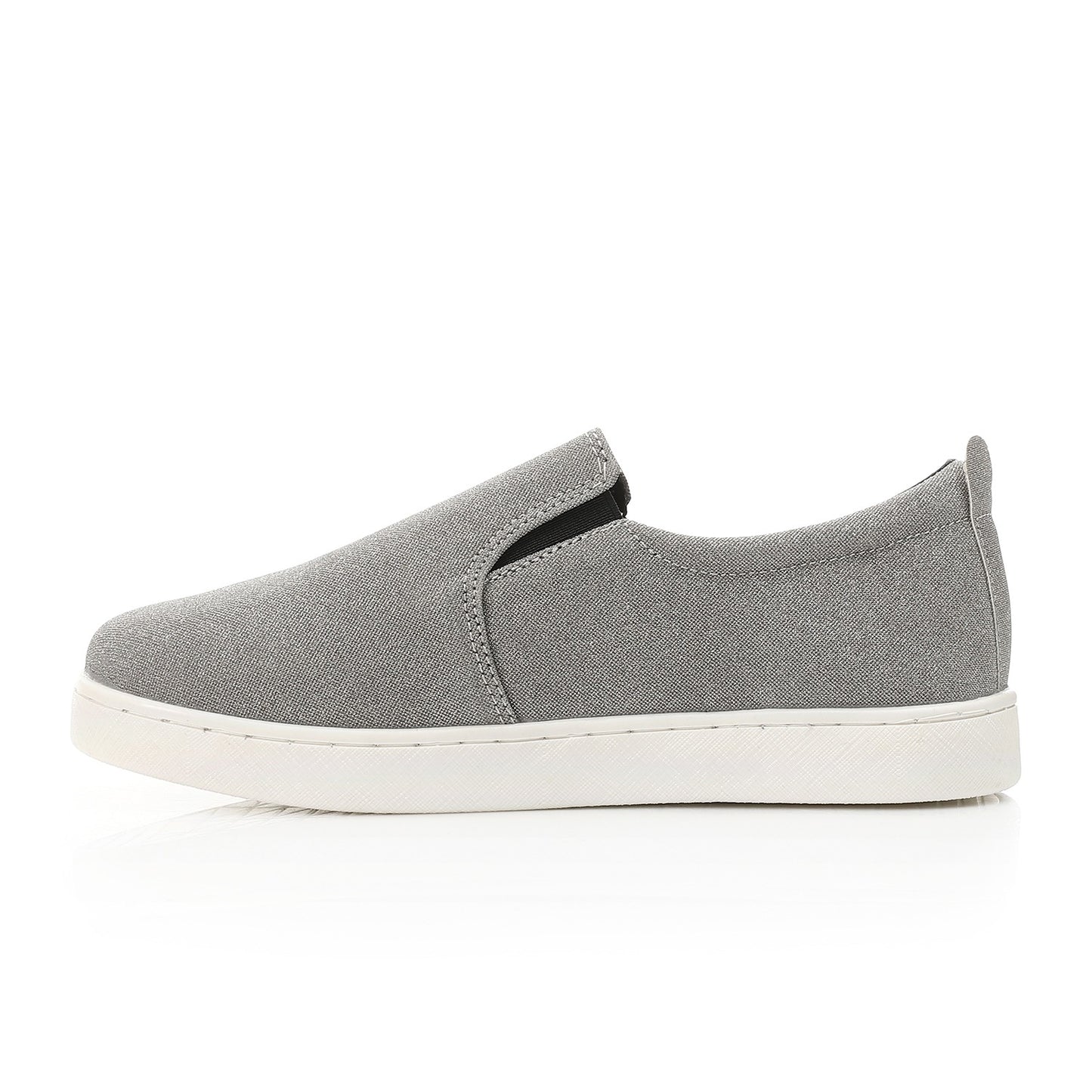 Glitter Canvas Slip-On Sneaker-grey