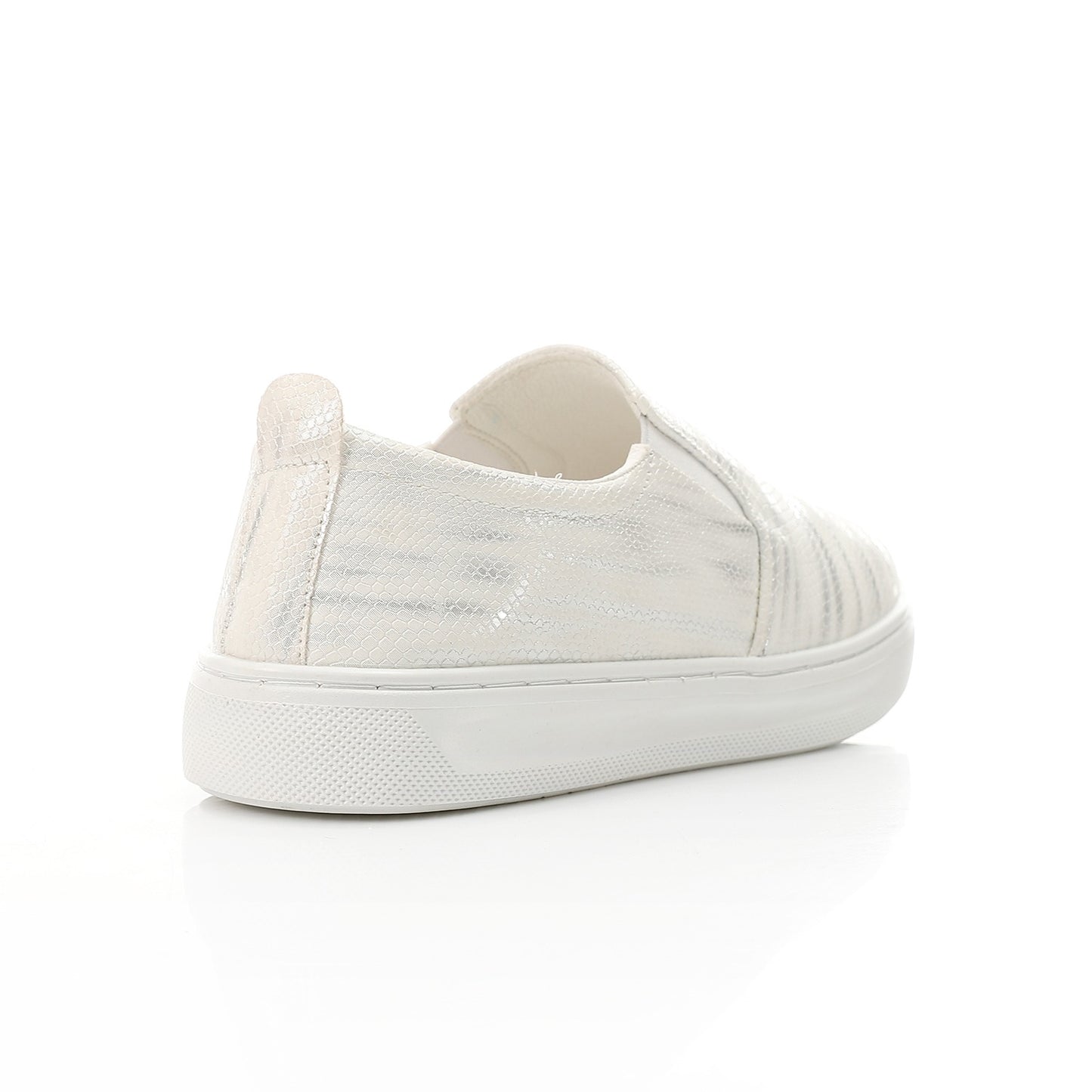 Metallic Python Stripe Sneaker-white