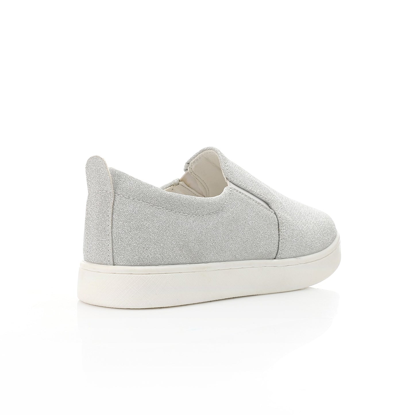 Glitter Canvas Slip-On Sneaker-light grey