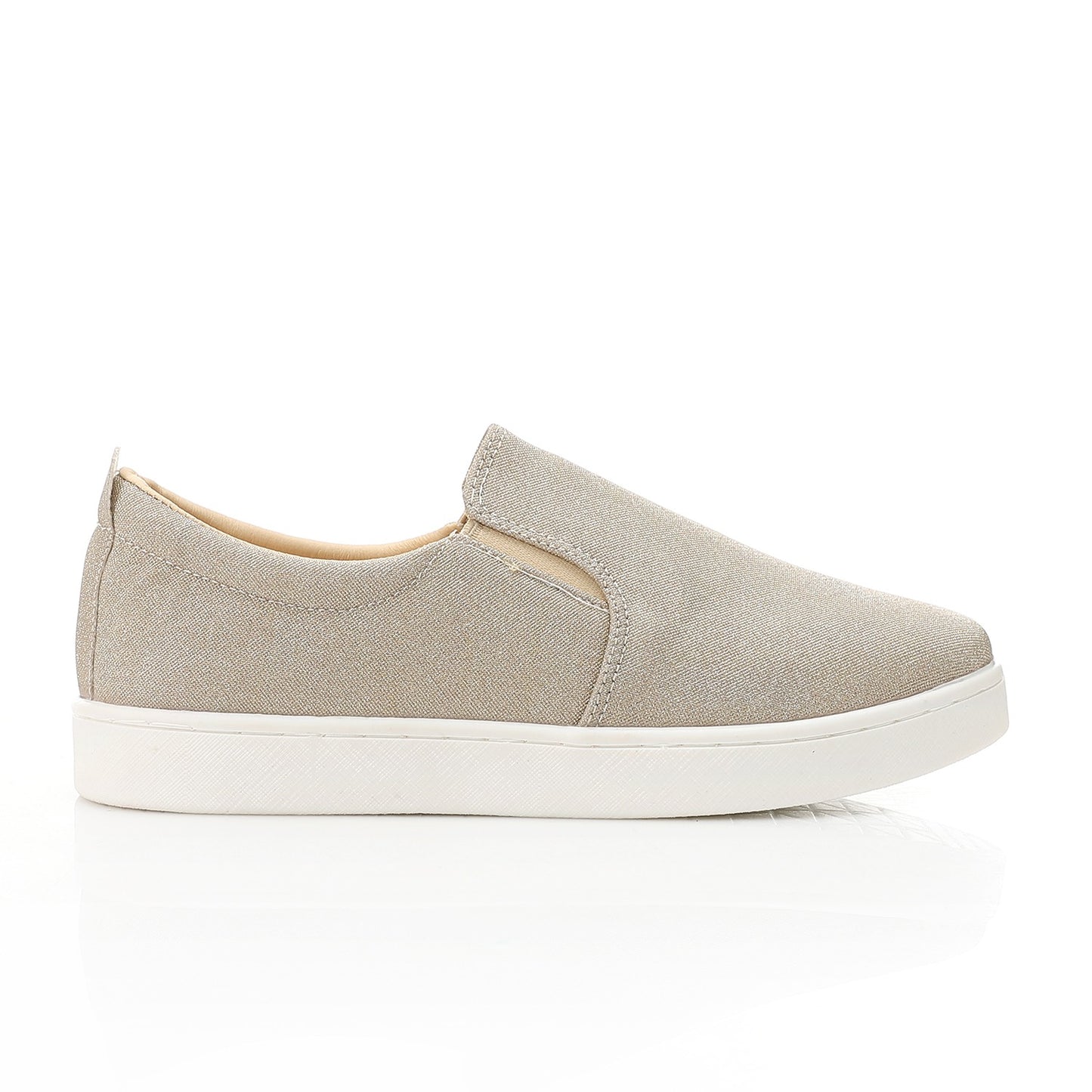 Glitter Canvas Slip-On Sneaker-gold