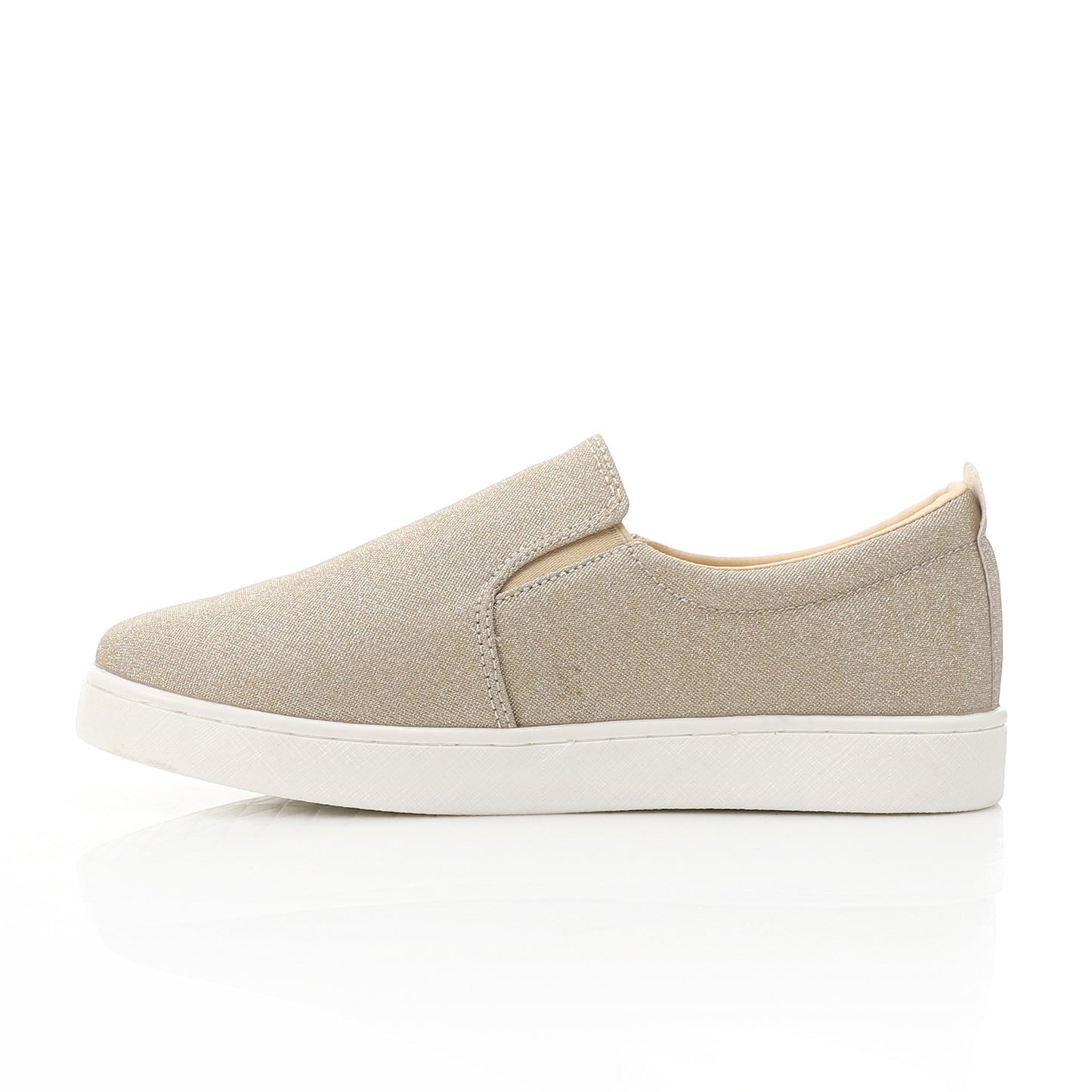 Glitter Canvas Slip-On Sneaker-gold