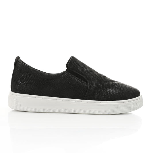 Reptile Texture Comfort Slip-On - Black