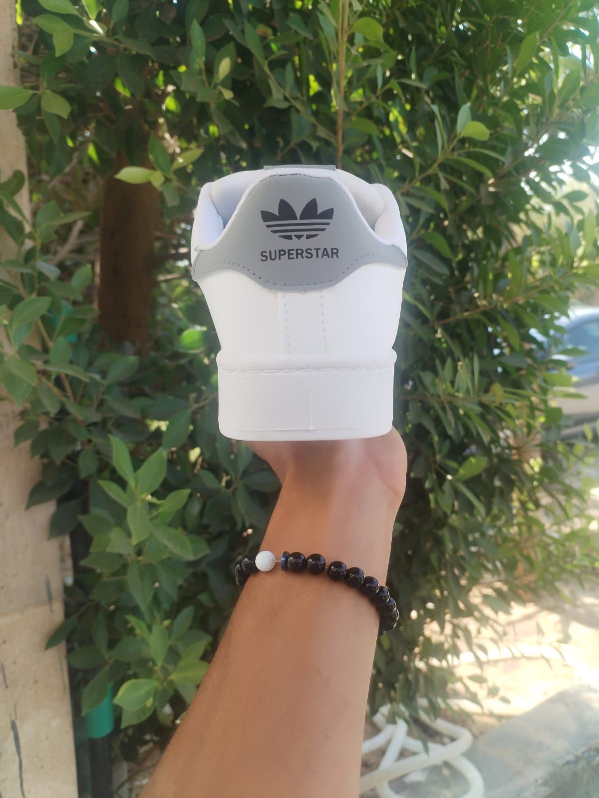 Super star shoes grey x white