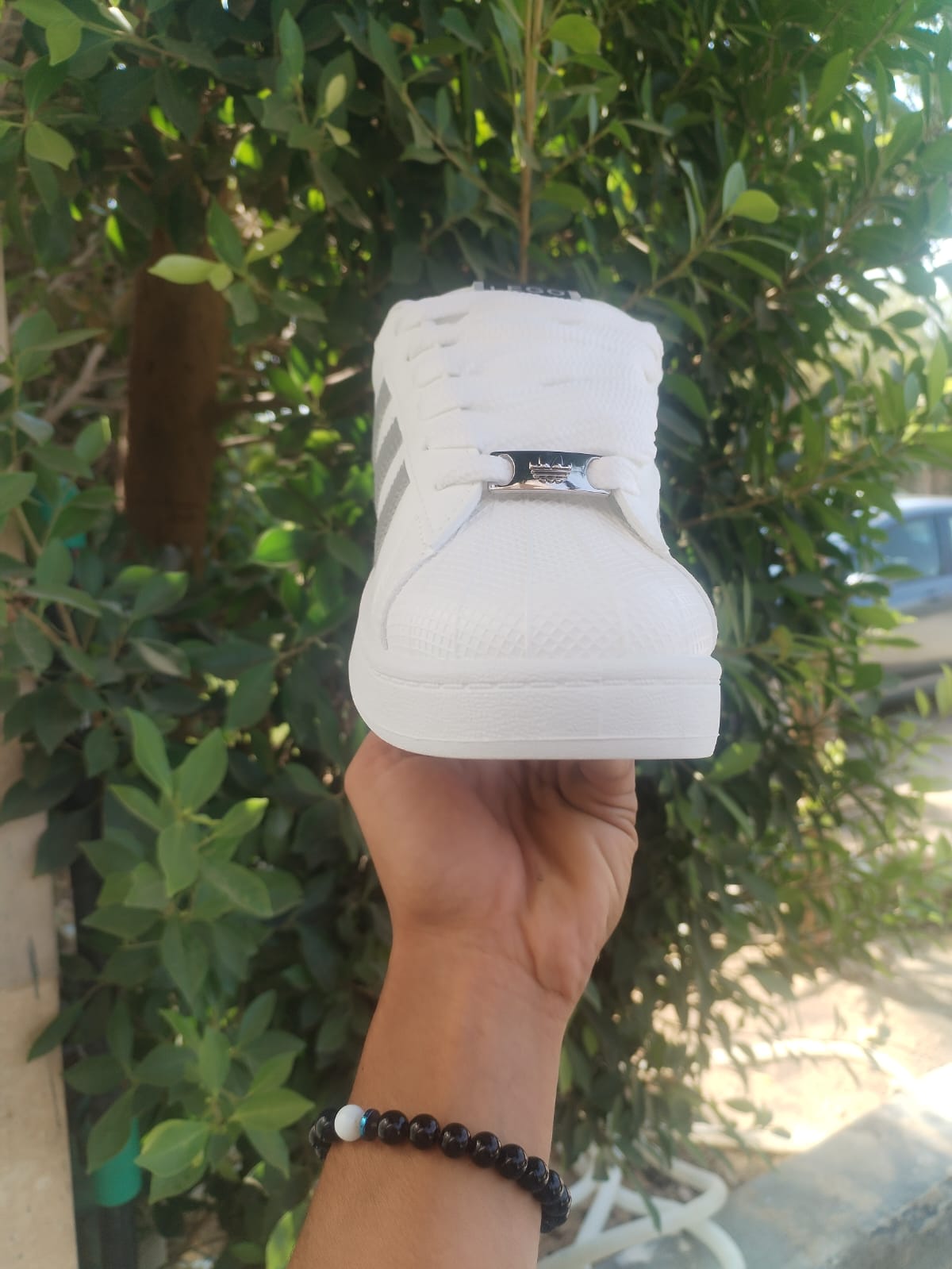 Super star shoes grey x white