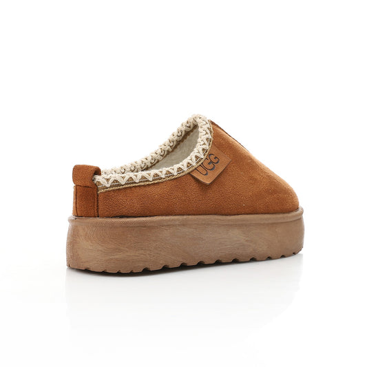 Platform Cozy Loafer Slipper - Havana