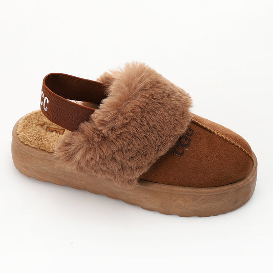 Faux-Fur Platform Slingback Clog - Havan