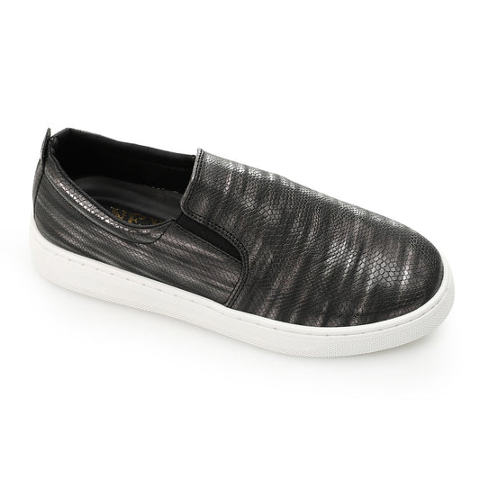 Metallic Python Stripe Sneaker-black