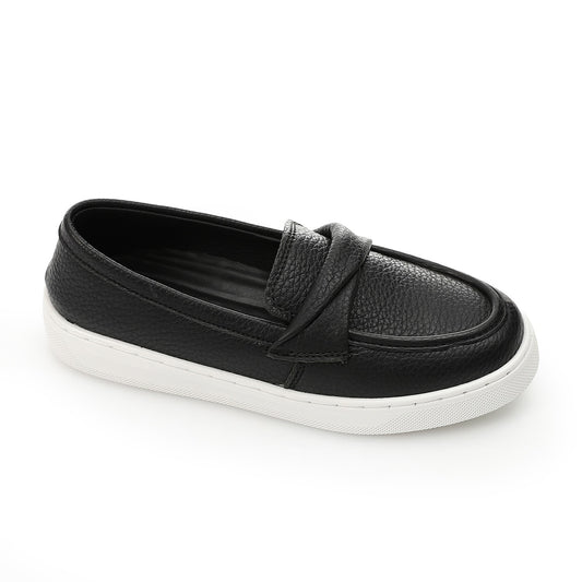 Pebbled Loafer-Sneaker-Black