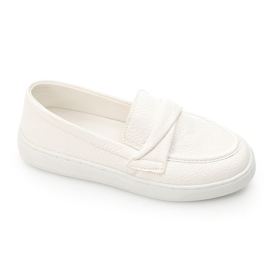 Pebbled Loafer-Sneaker-white