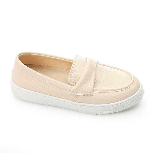 Pebbled Loafer-Sneaker-beige