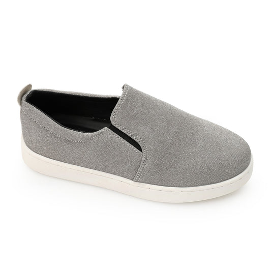 Glitter Canvas Slip-On Sneaker-grey