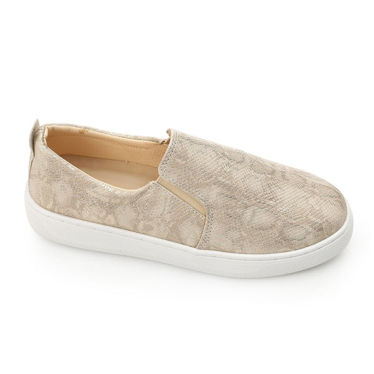 Reptile Texture Comfort Slip-On-Beige