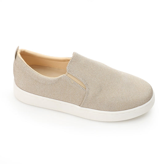 Glitter Canvas Slip-On Sneaker-gold