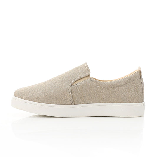 Glitter Canvas Slip-On Sneaker-gold