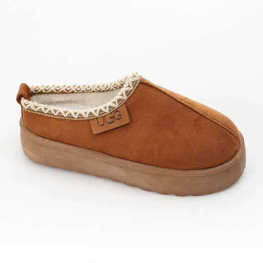 Platform Cozy Loafer Slipper - Havana