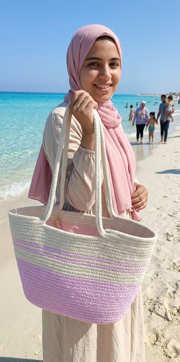 beach bag pinke